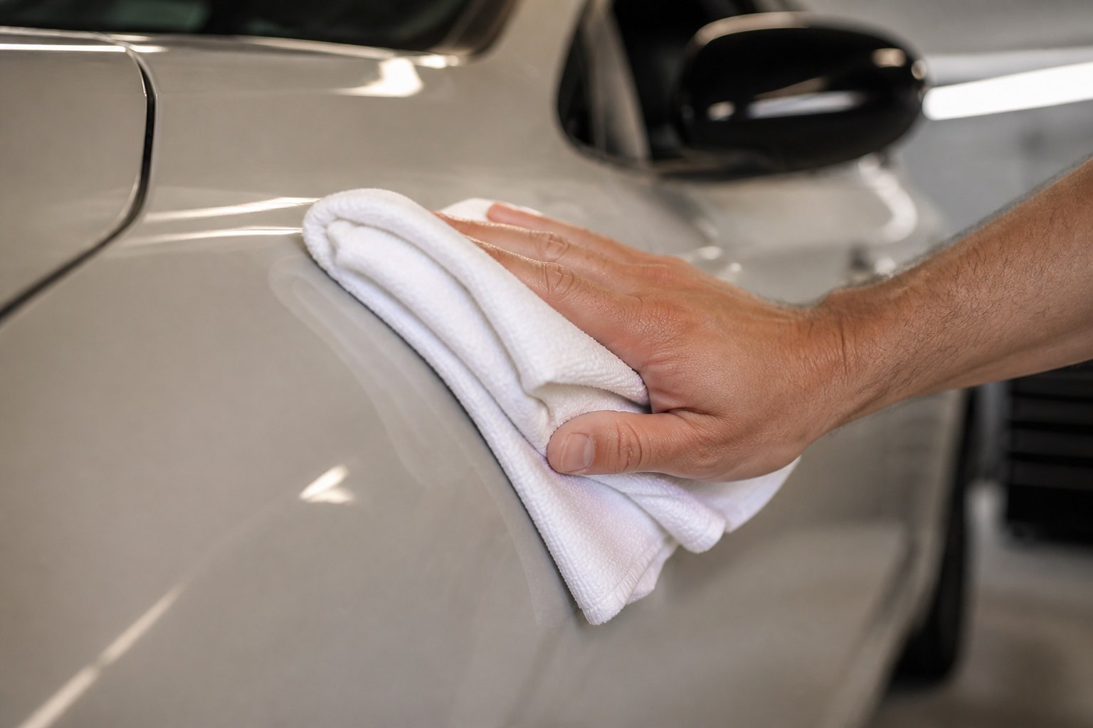 Close-up automotive polishing / workshop application