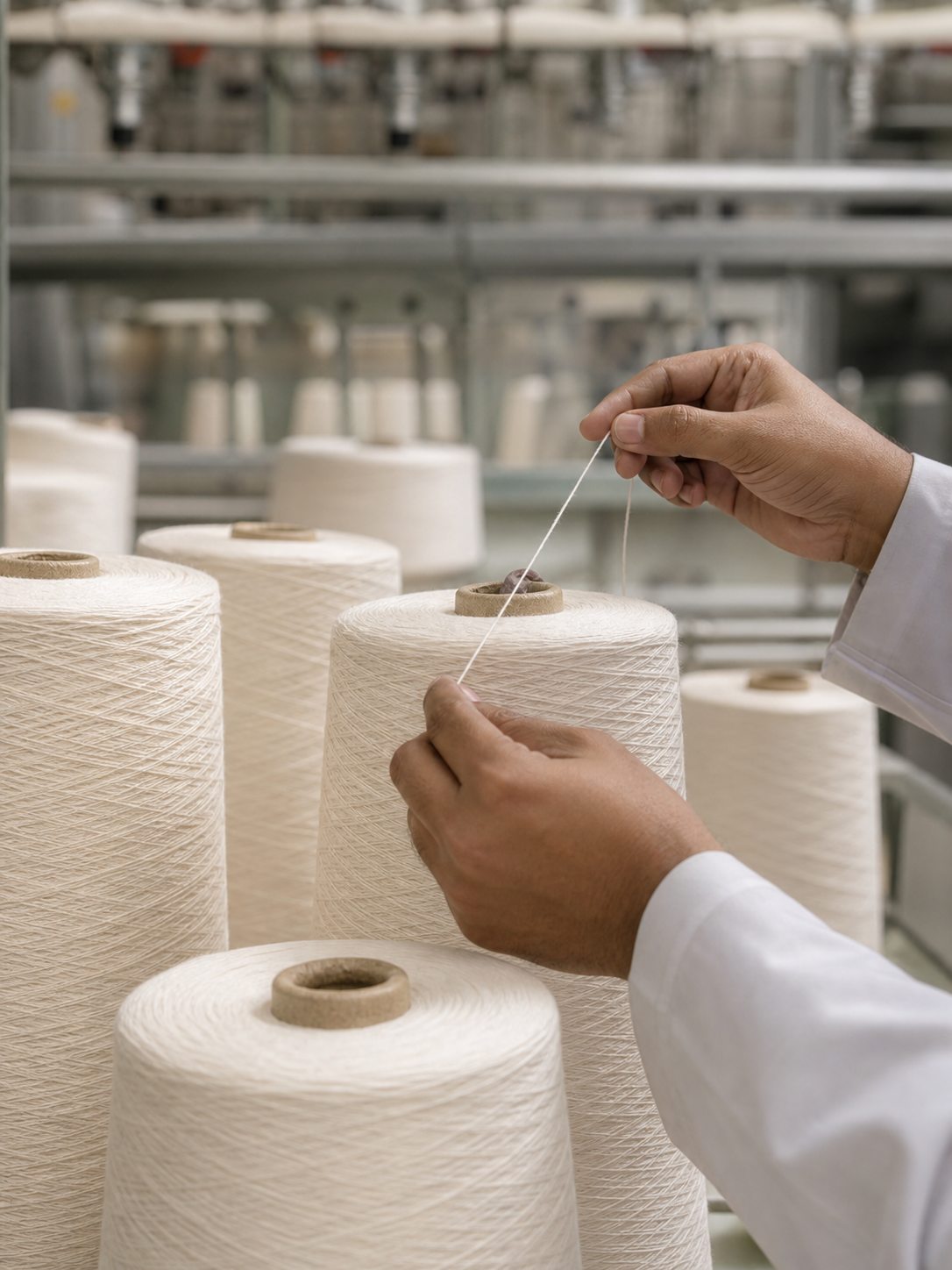 Quality Yarn stage of the Sarvoknit manufacturing process